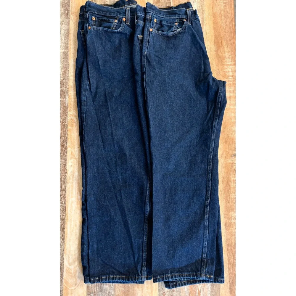 Levi's 550 Relaxed Fit Dark Wash Jeans Bundle 2 Pairs Mens 36x30 (Actual 29